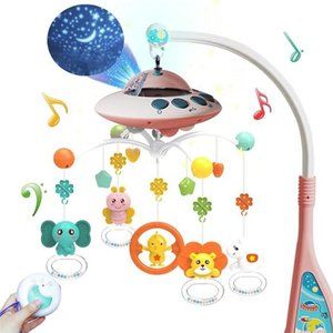 Baby Crib Mobile with Music and Lights, Mobile for Crib with Remote Control